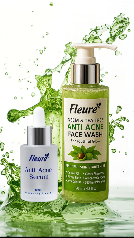 ✨ Fleure Anti Acne Kit 🌿💧✨ (Anti-Acne Serum + Anti-Acne Face Wash)