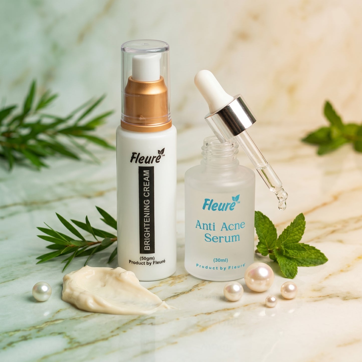 Acne & Brightening Cream DUO (brightening cream + anti acne serum)