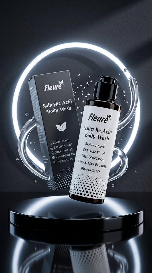 Salicylic acid body wash for body acne and rough skin