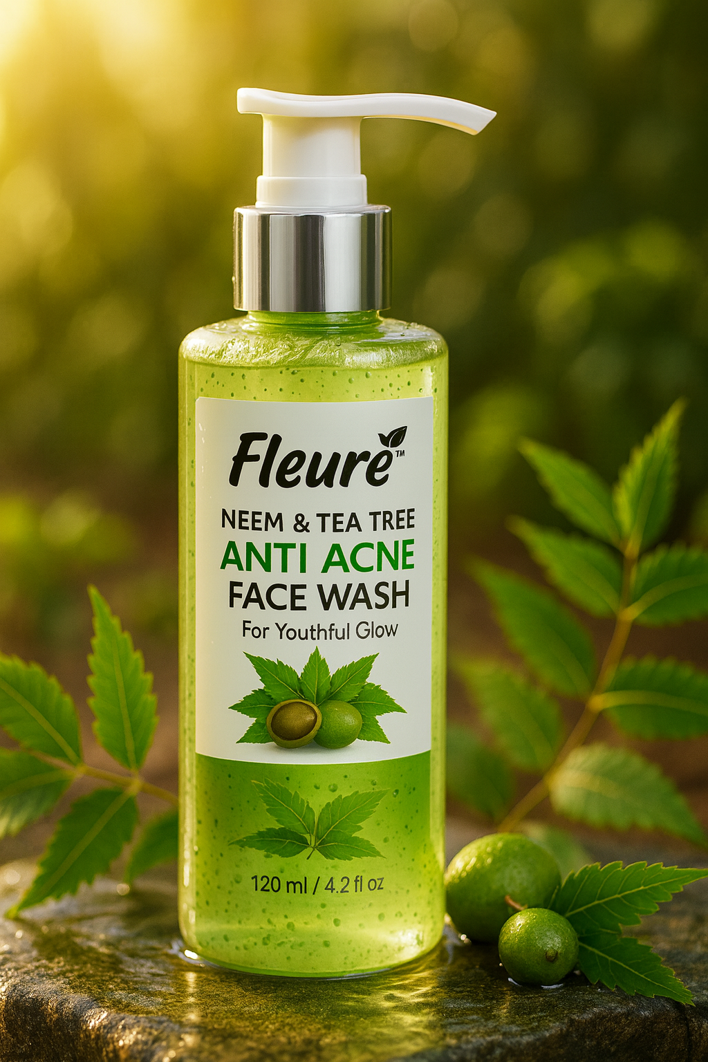 Anti Acne Face Wash with Tea Tree & Neem