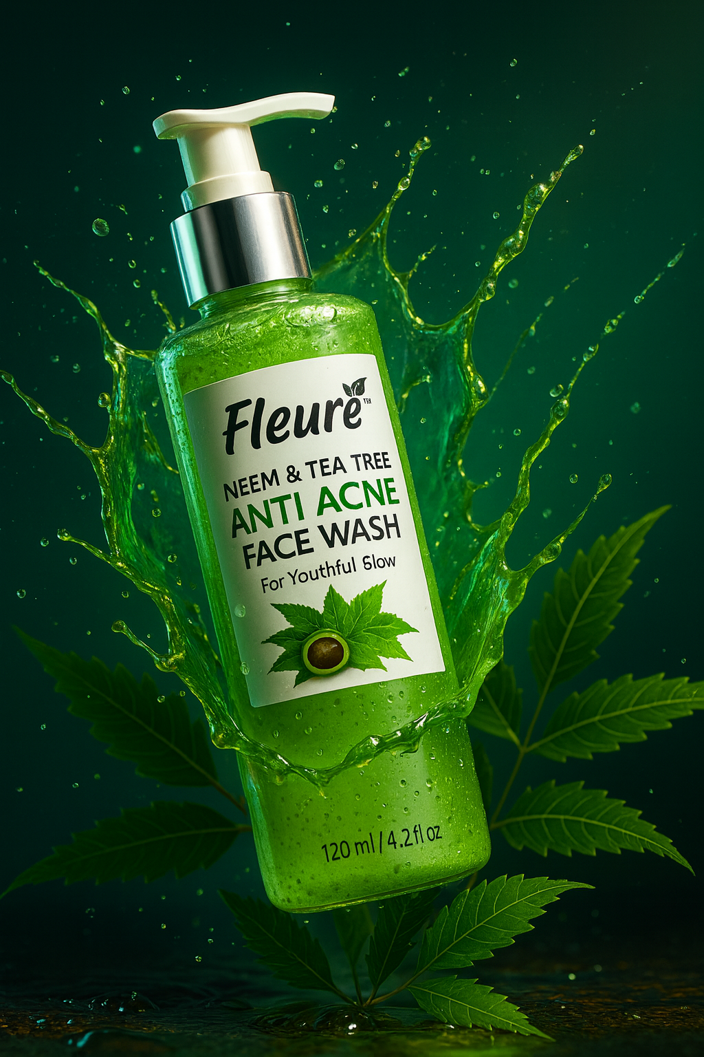 Anti Acne Face Wash with Tea Tree & Neem