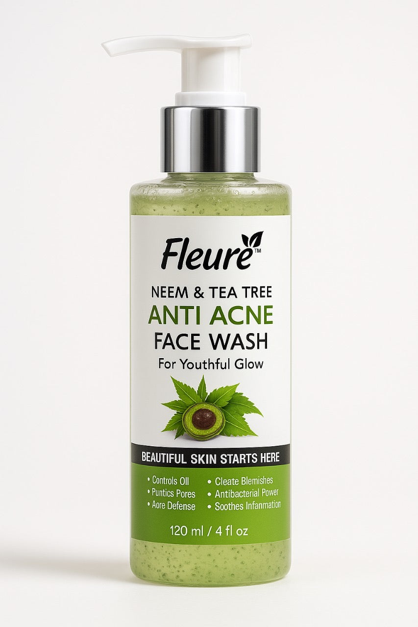 Anti Acne Face Wash with Tea Tree & Neem