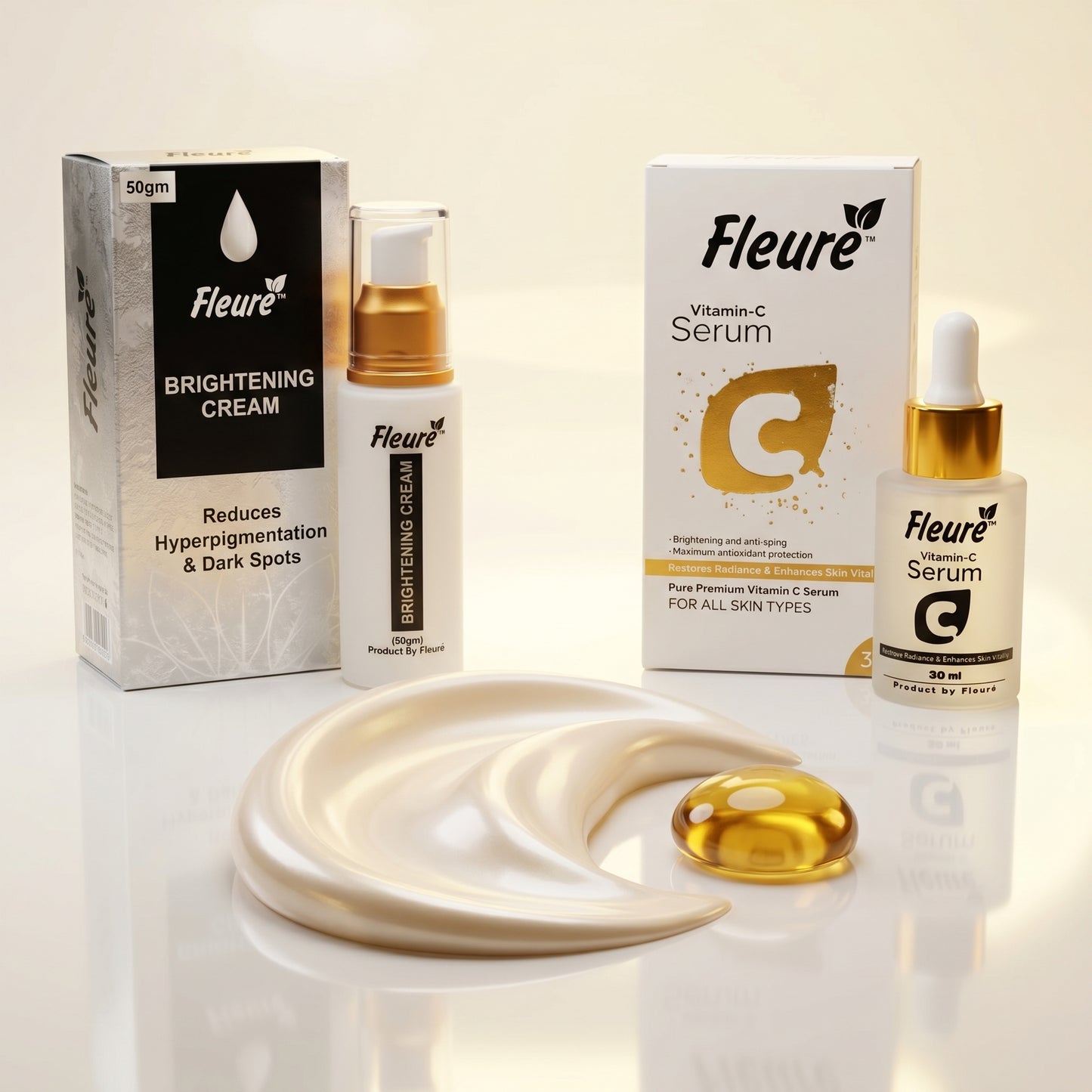 Glow Bundle (vitamin c serum + brightening cream)