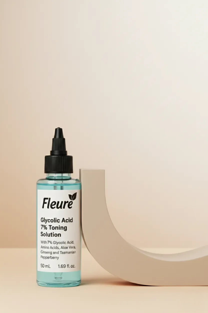 Exfoliating toner with Glycolic Acid 7% and botanical extracts for radiant skin