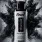 Fleure Charcoal Peel-Off Mask pump bottle with key ingredients including activated charcoal, kaolin clay, bentonite clay, tea tree oil and vitamin E
