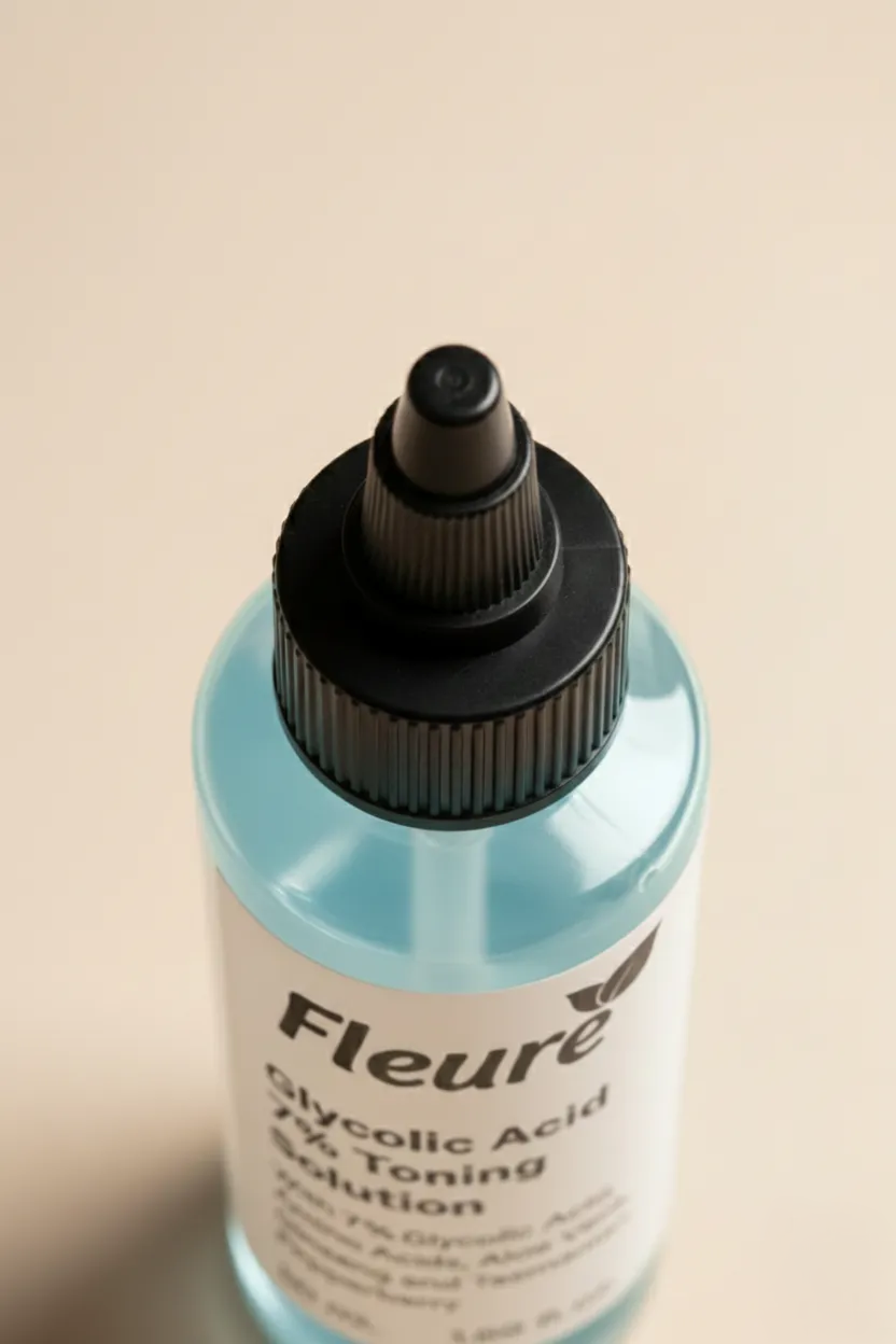 Hydrating exfoliating toner by Fleuré for skin texture refinement and clarity