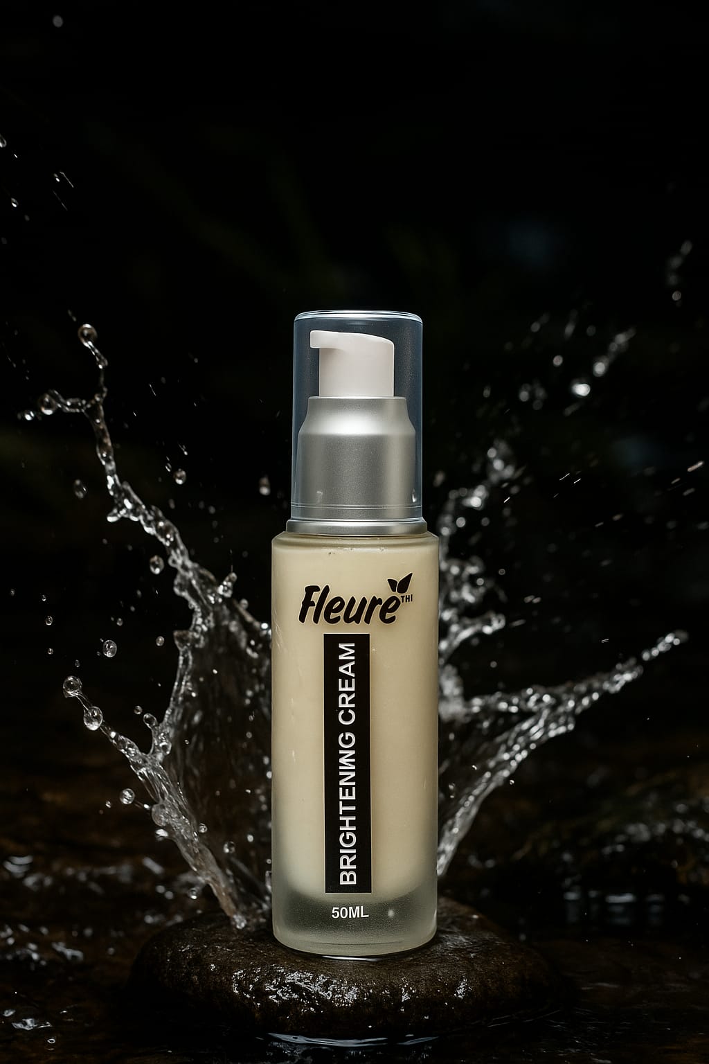 Skin brightening cream by Fleuré for clear, glowing skin and hyperpigmentation care
