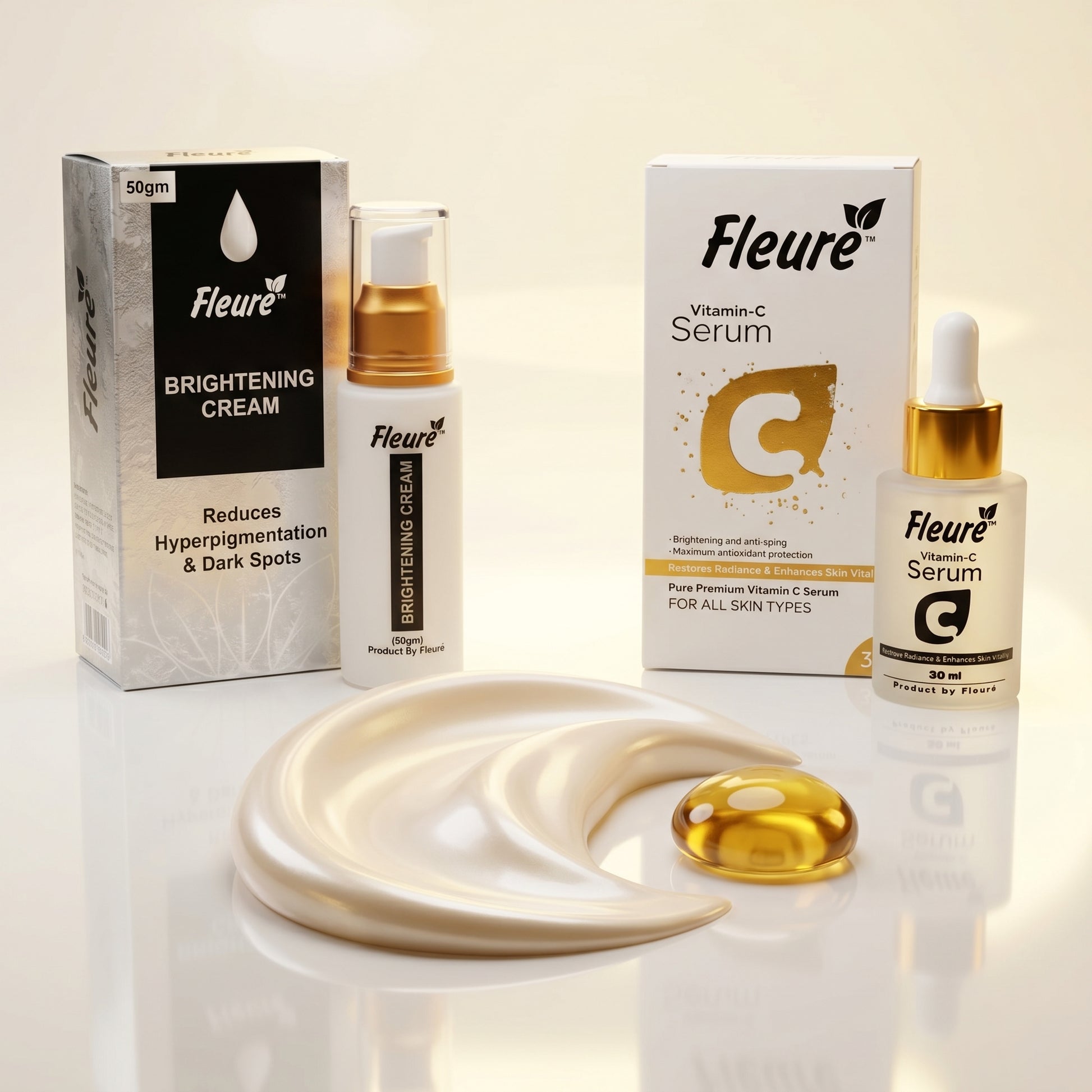 Skin brightening cream in Pakistan with Vitamin C Serum for face glow, dark spots and pigmentation
