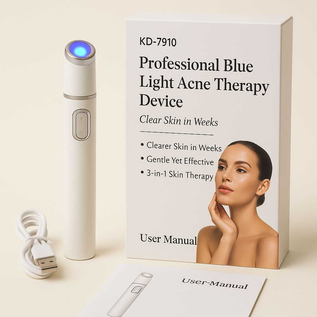 Blue Light Acne Treatment Device (Non-Invasive Acne Laser Pen with Heating No Side Effect)