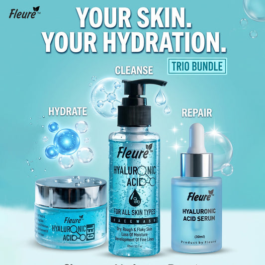 Fleuré Hyaluronic Bundle Hydrate Cleanse Repair Trio